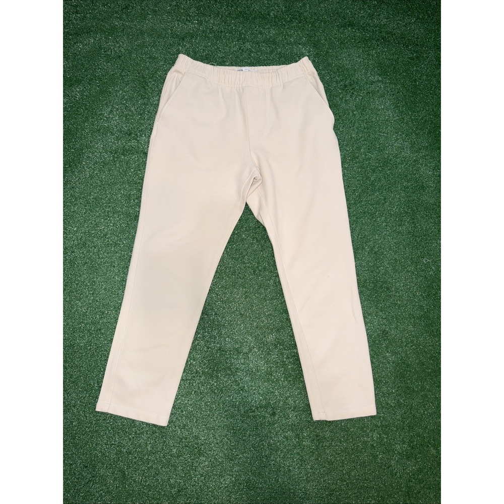 Zara Textured Stretch Pant Men's Medium Beige